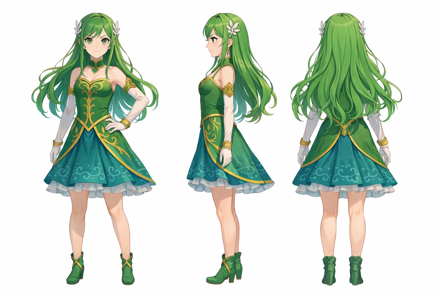 七葉セレスの三面図＋杖 | の人気AIイラスト・グラビア