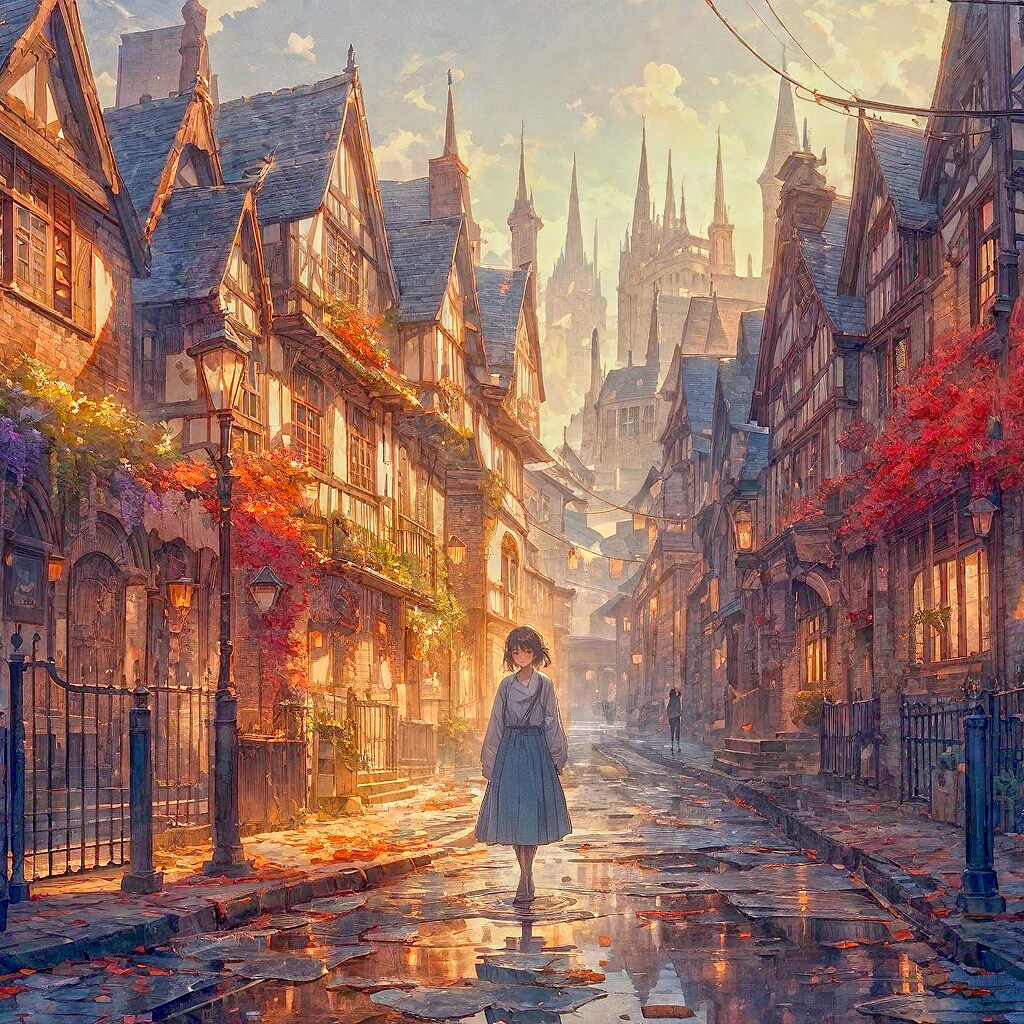 街と少女105 | の人気AIイラスト・グラビア