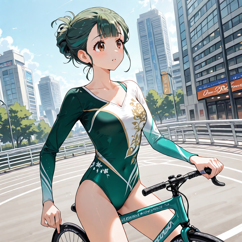 自転車でトレーニング
