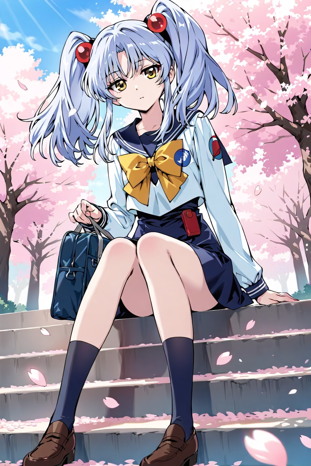 桜並木とホシノ・ルリ