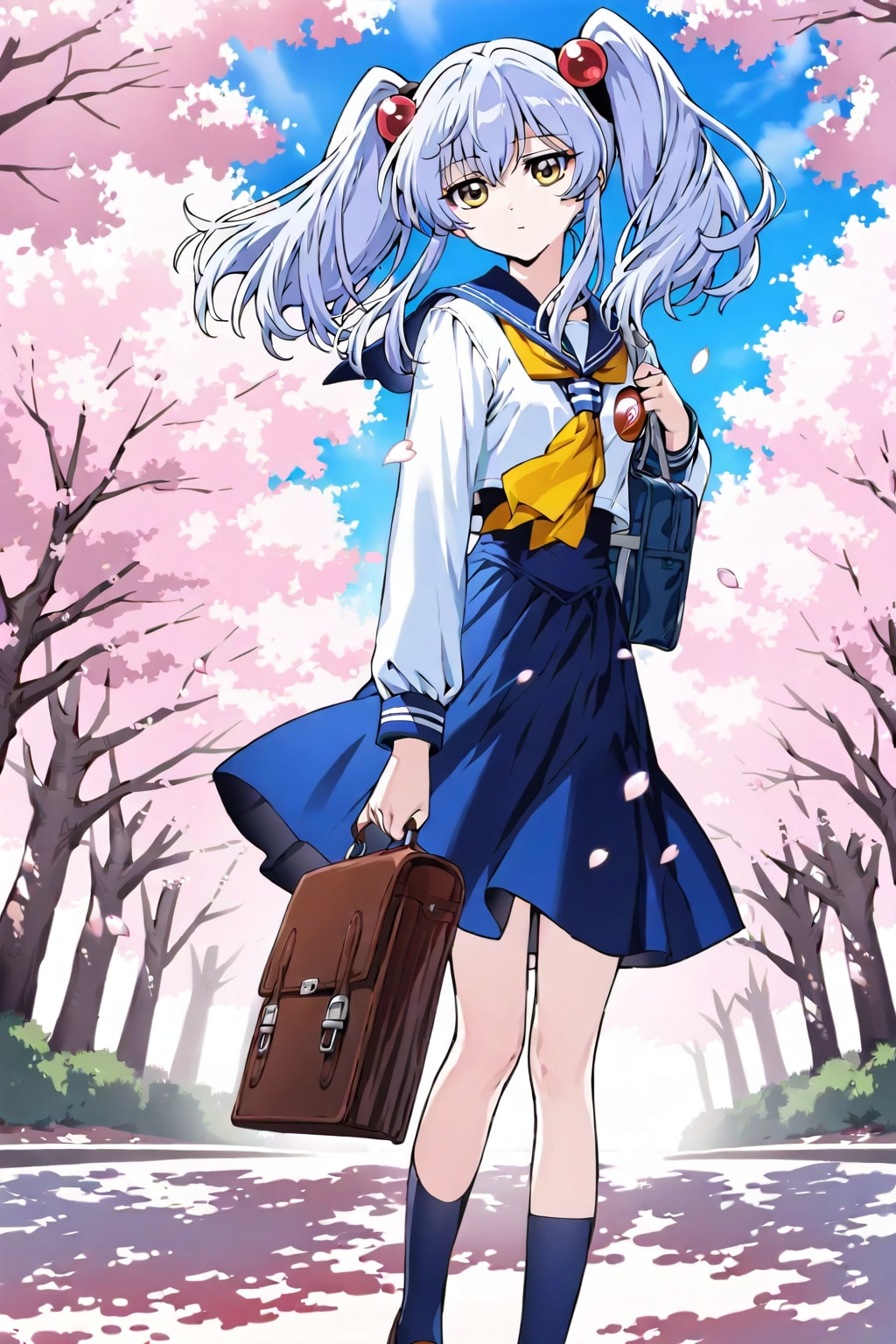 桜並木とホシノ・ルリ