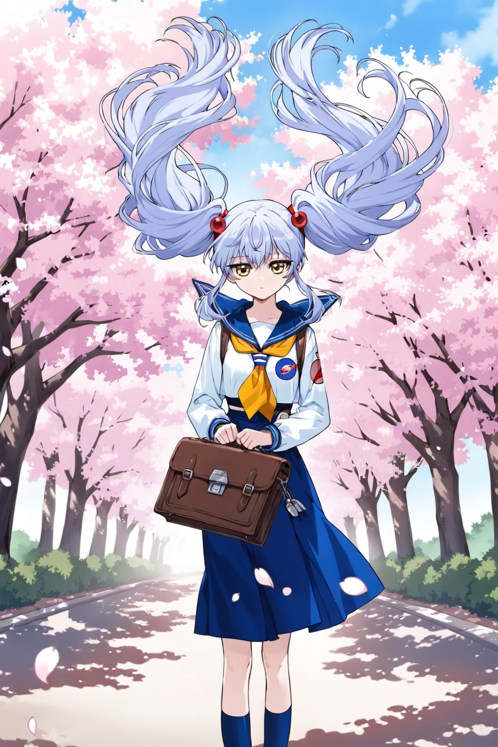 桜並木とホシノ・ルリ