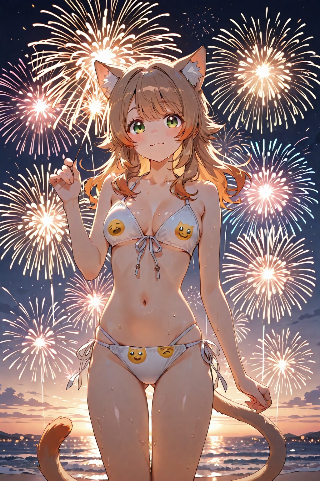 猫耳少女と夏の海