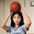 女バスのジャンプシュート（番外46） 2枚目