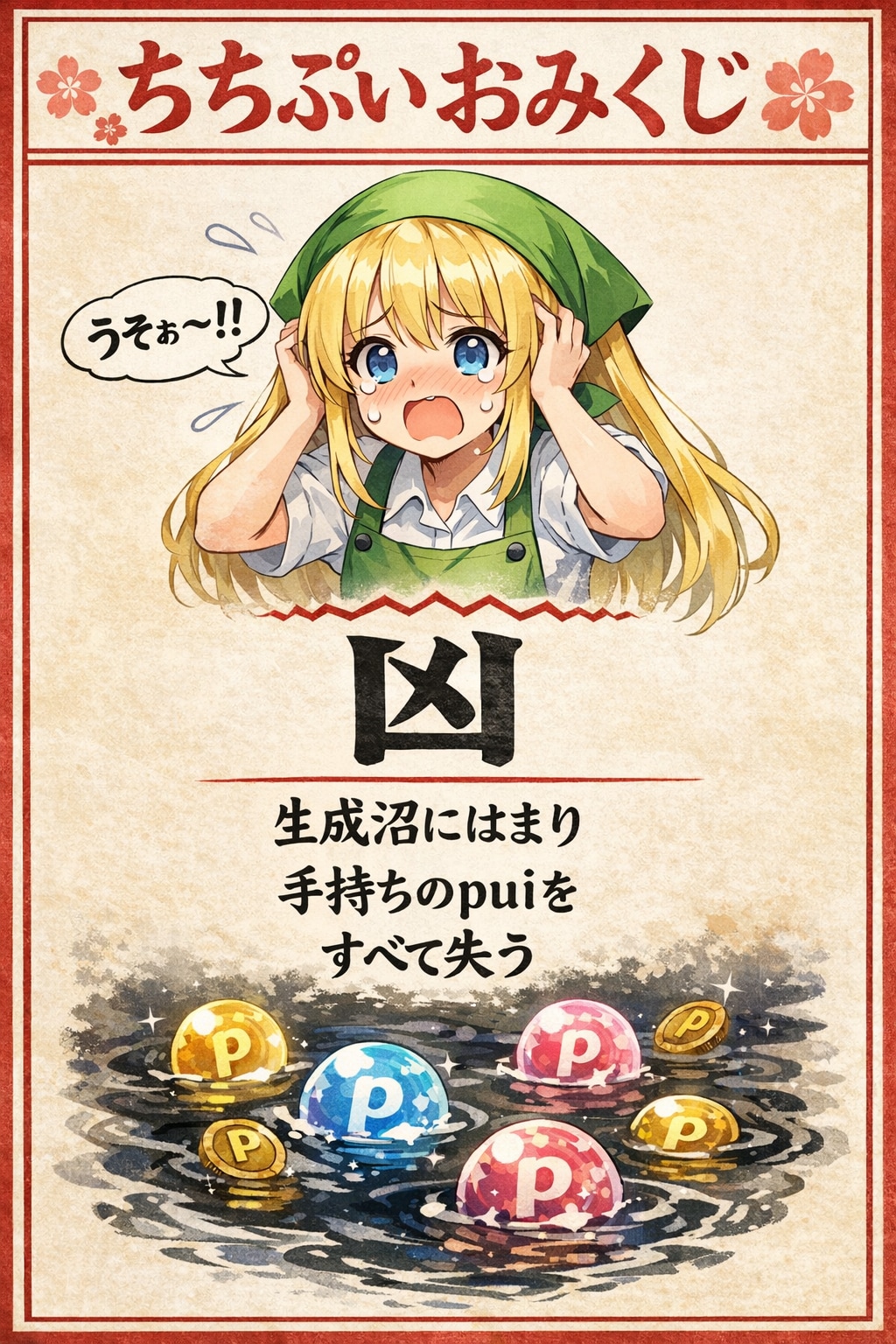 ちちぷいおみくじを引く