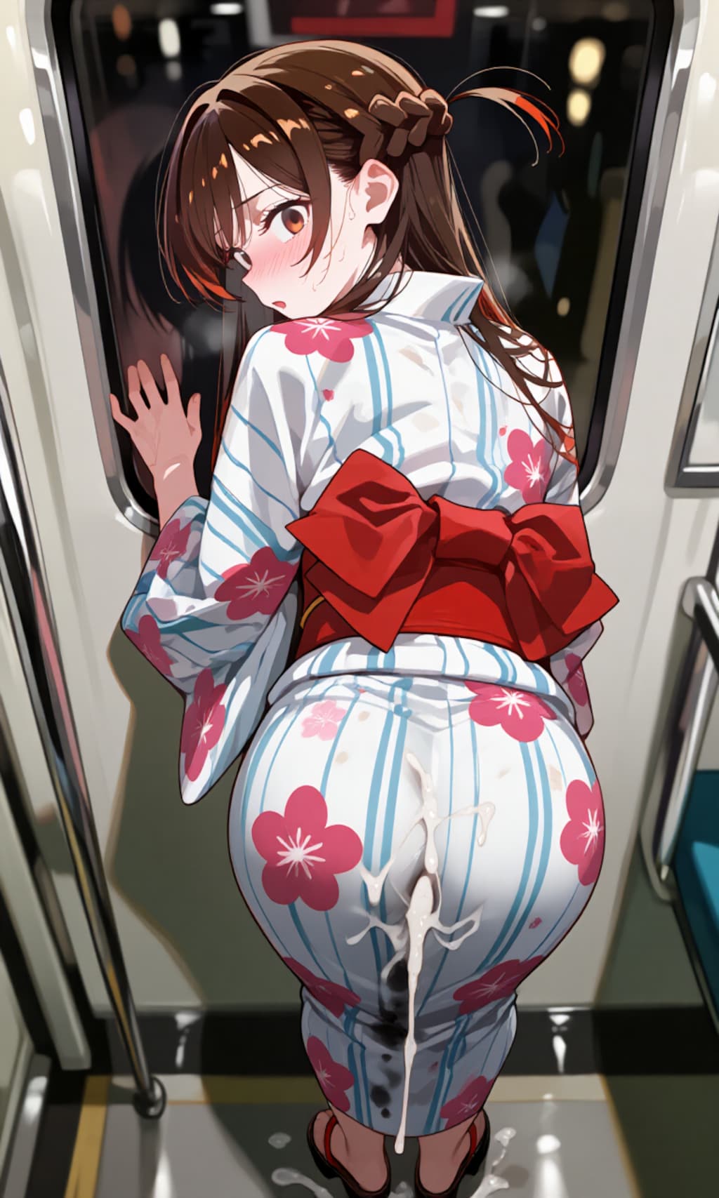 電車でぶっかけ 色々