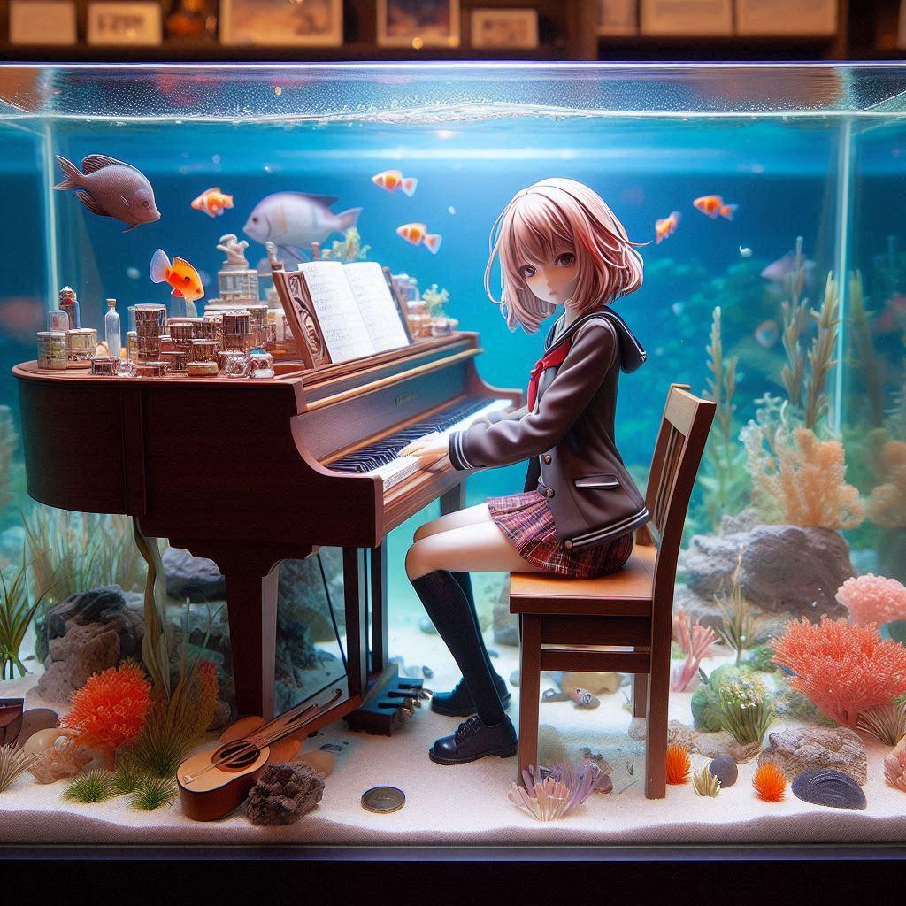 ピアノを弾く少女⑥