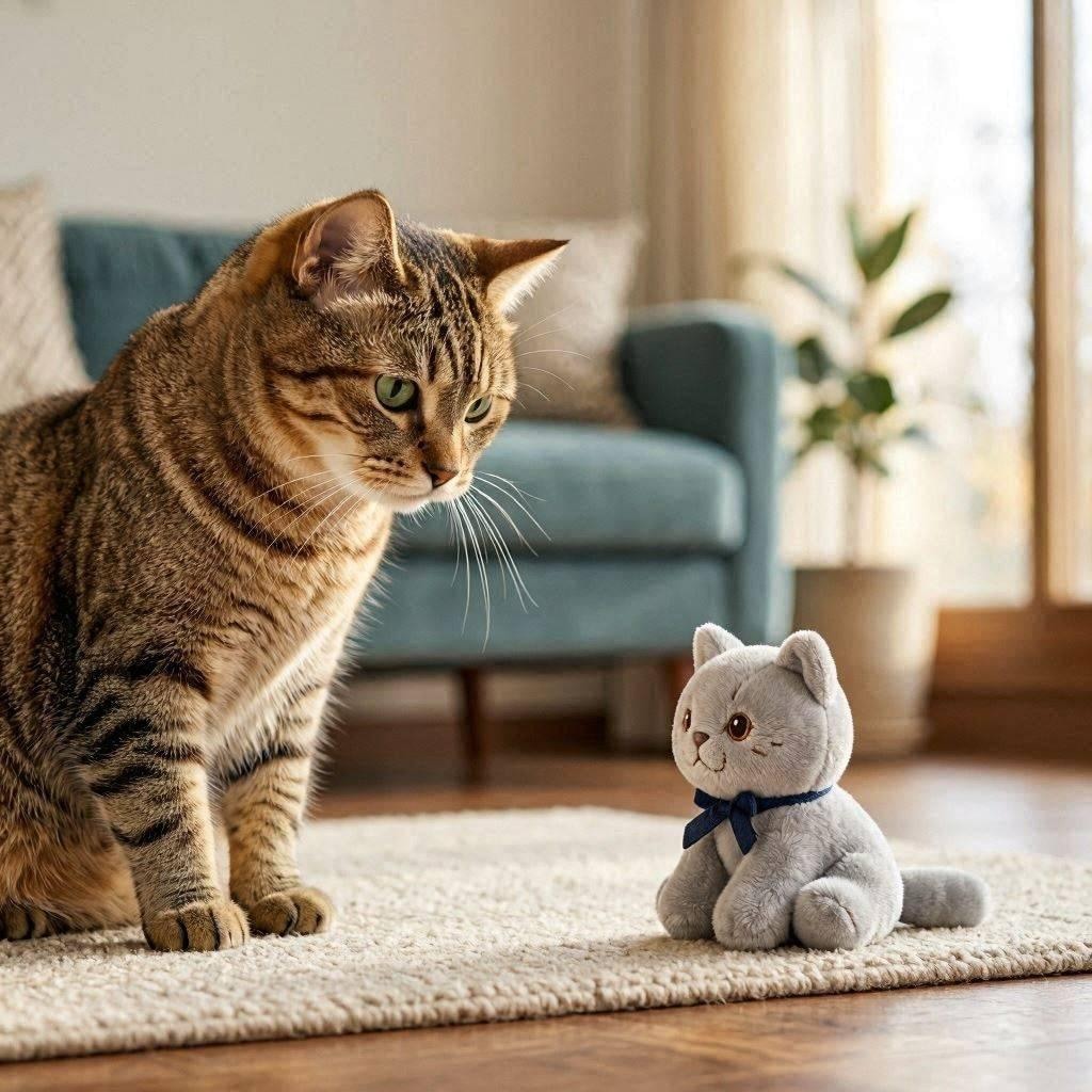 猫とぬいぐるみ