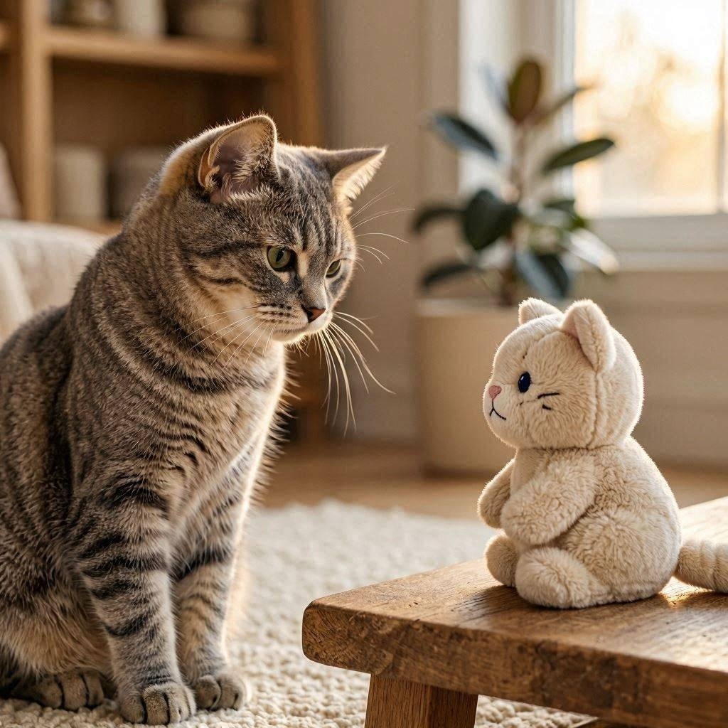 猫とぬいぐるみ