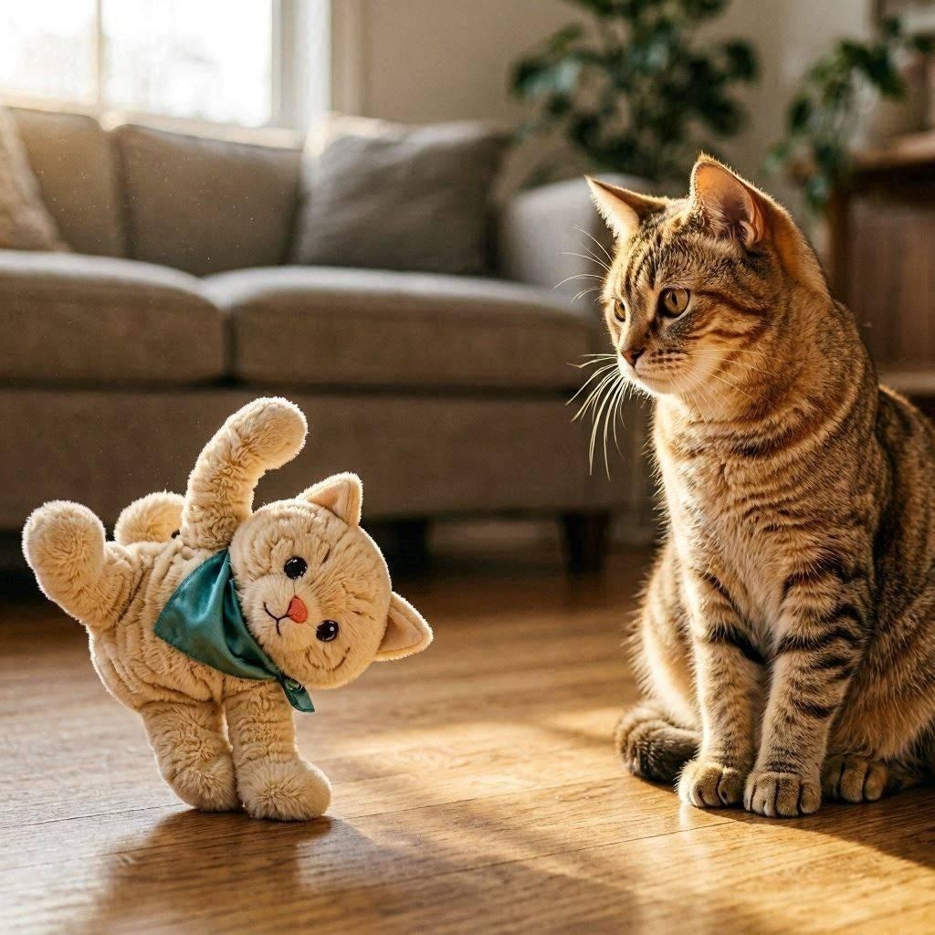 猫とぬいぐるみ