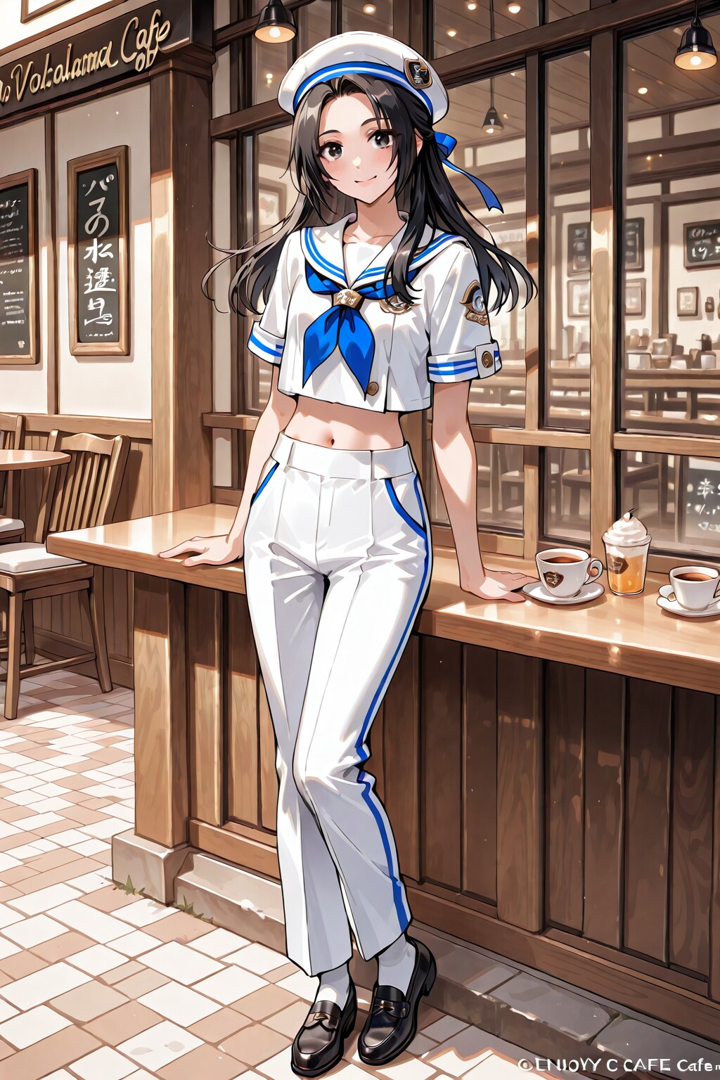 かっこかわいい水兵海原愛海の国民の文学カフェ