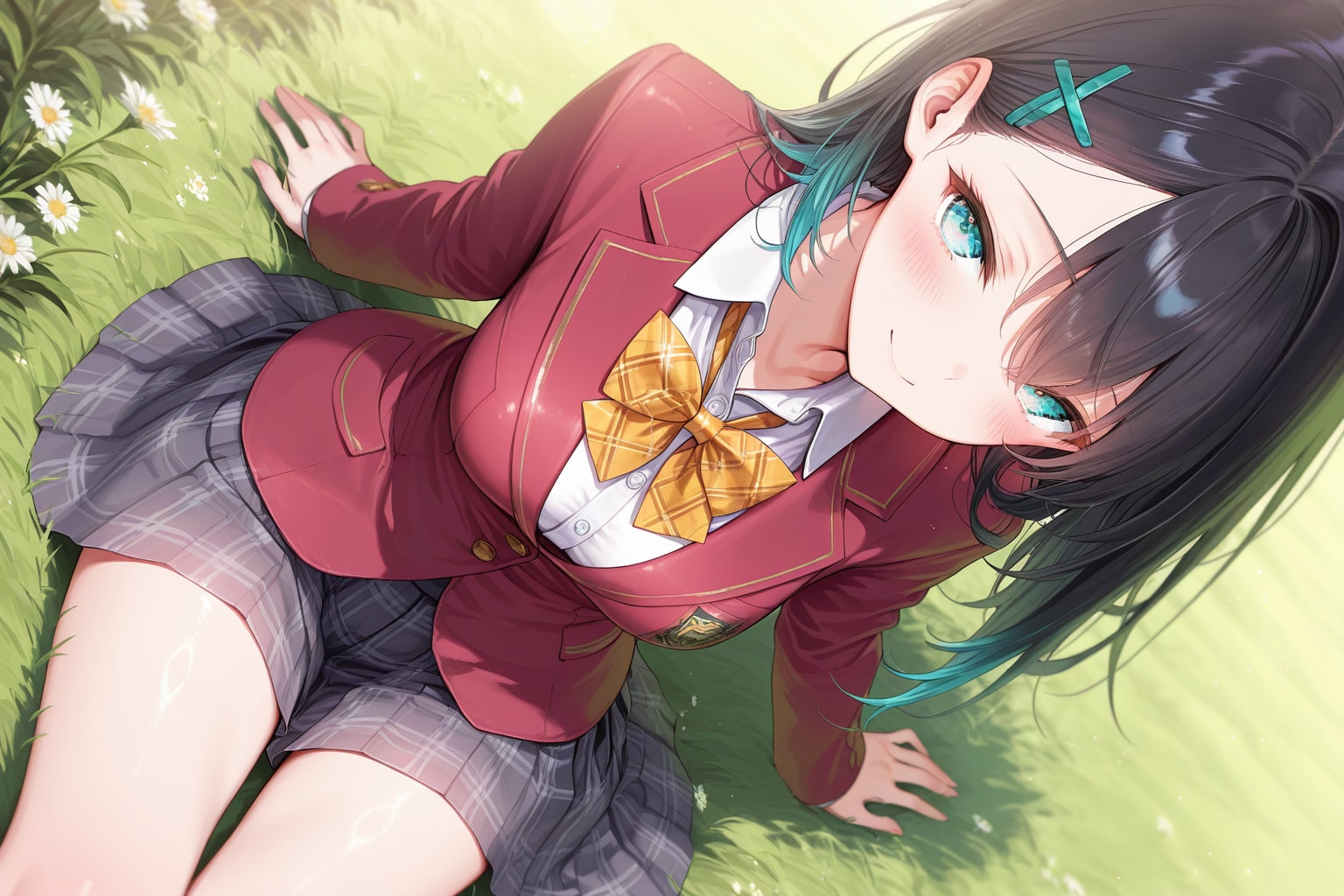 芝生の上　春の陽気 | の人気AIイラスト・グラビア