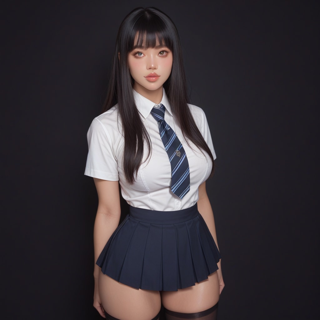 黒髪と制服と2