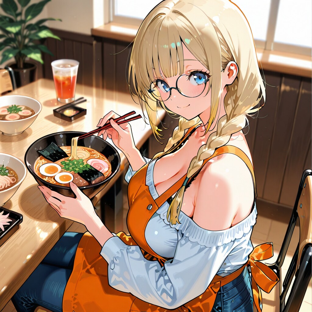 お昼たべよっか。ラーメンだけどいい？