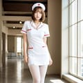 ナースのミニスカート美脚 5枚目