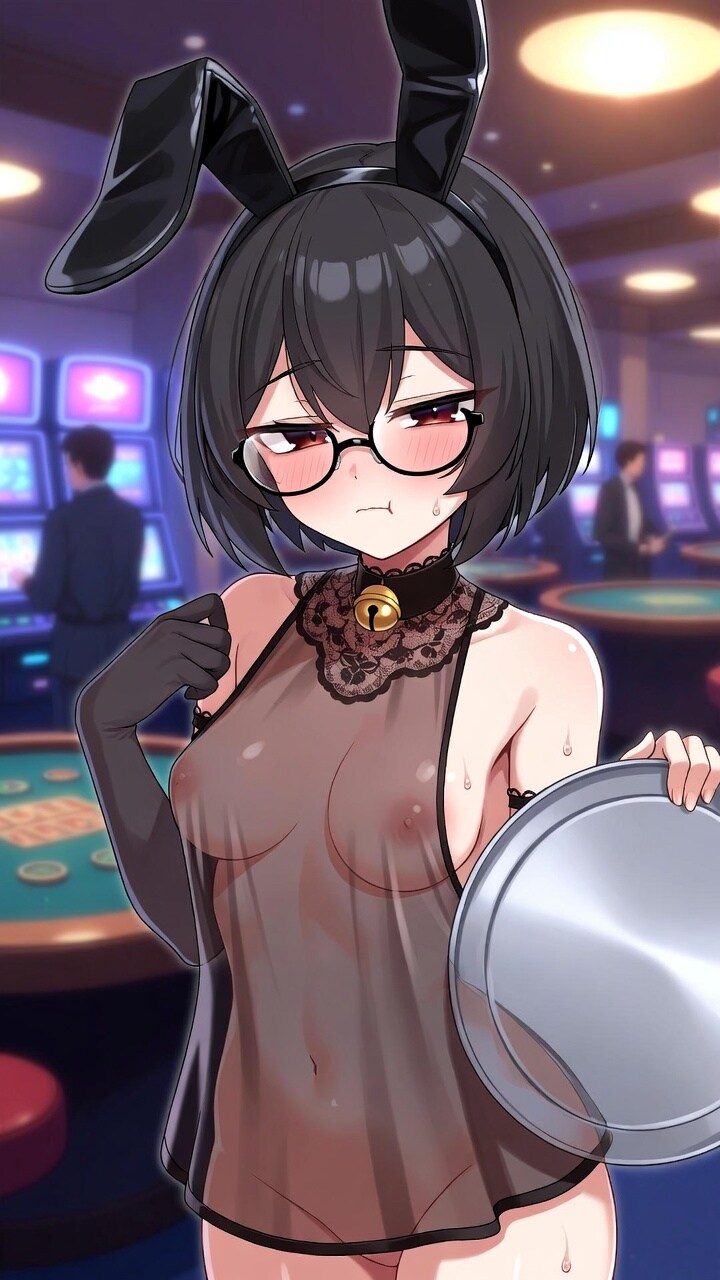 シースルーバニーな女の子