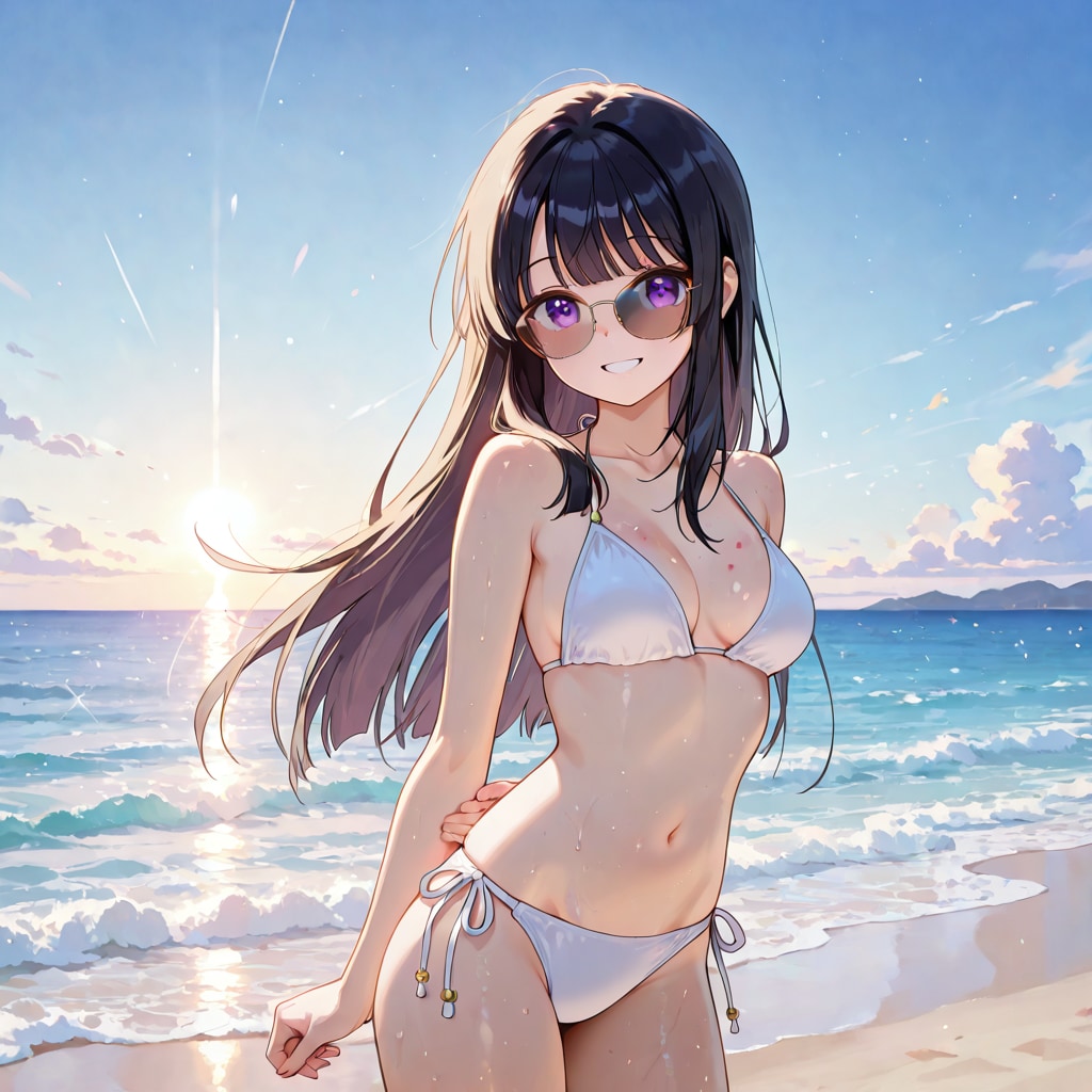 お兄ちゃんからサングラス借りたの～！