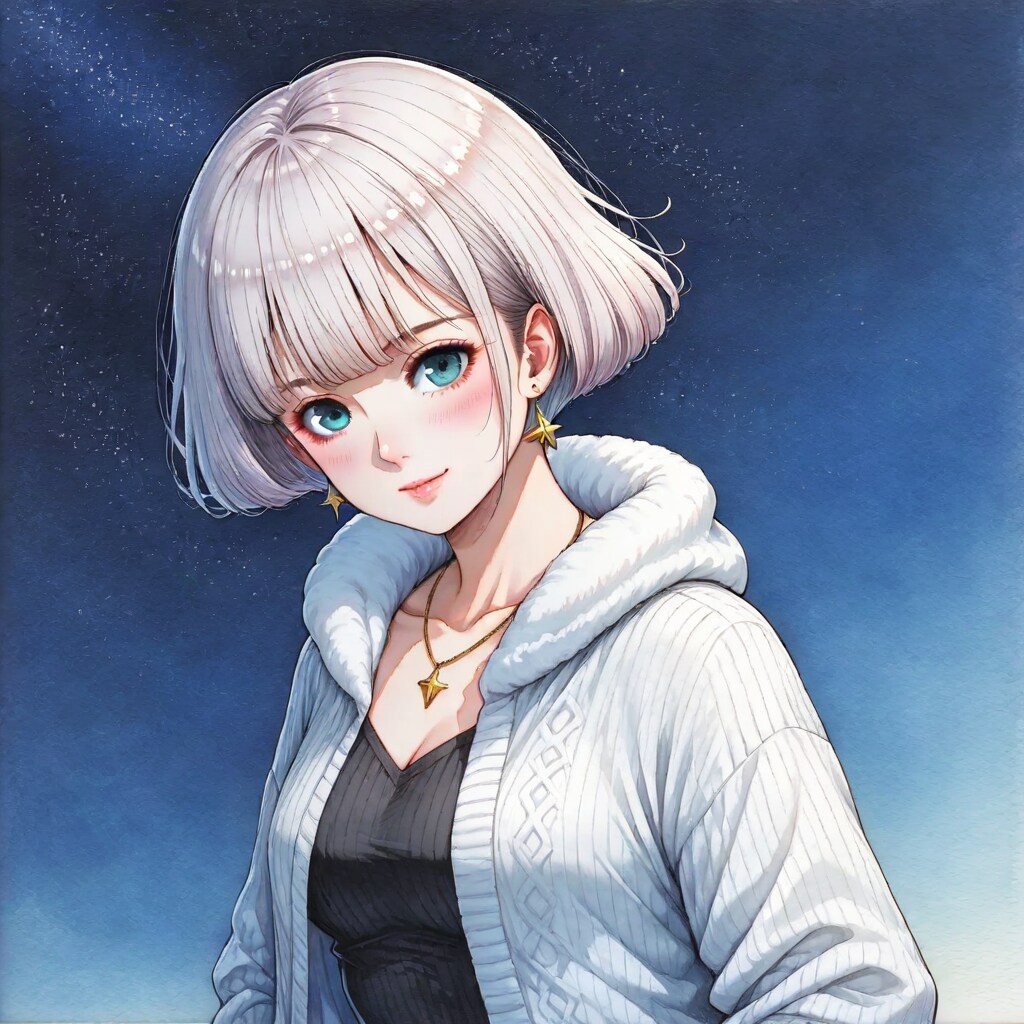 星空と少女
