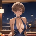 ドレス姿の日焼け彼女 4枚目