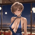 ドレス姿の日焼け彼女 5枚目