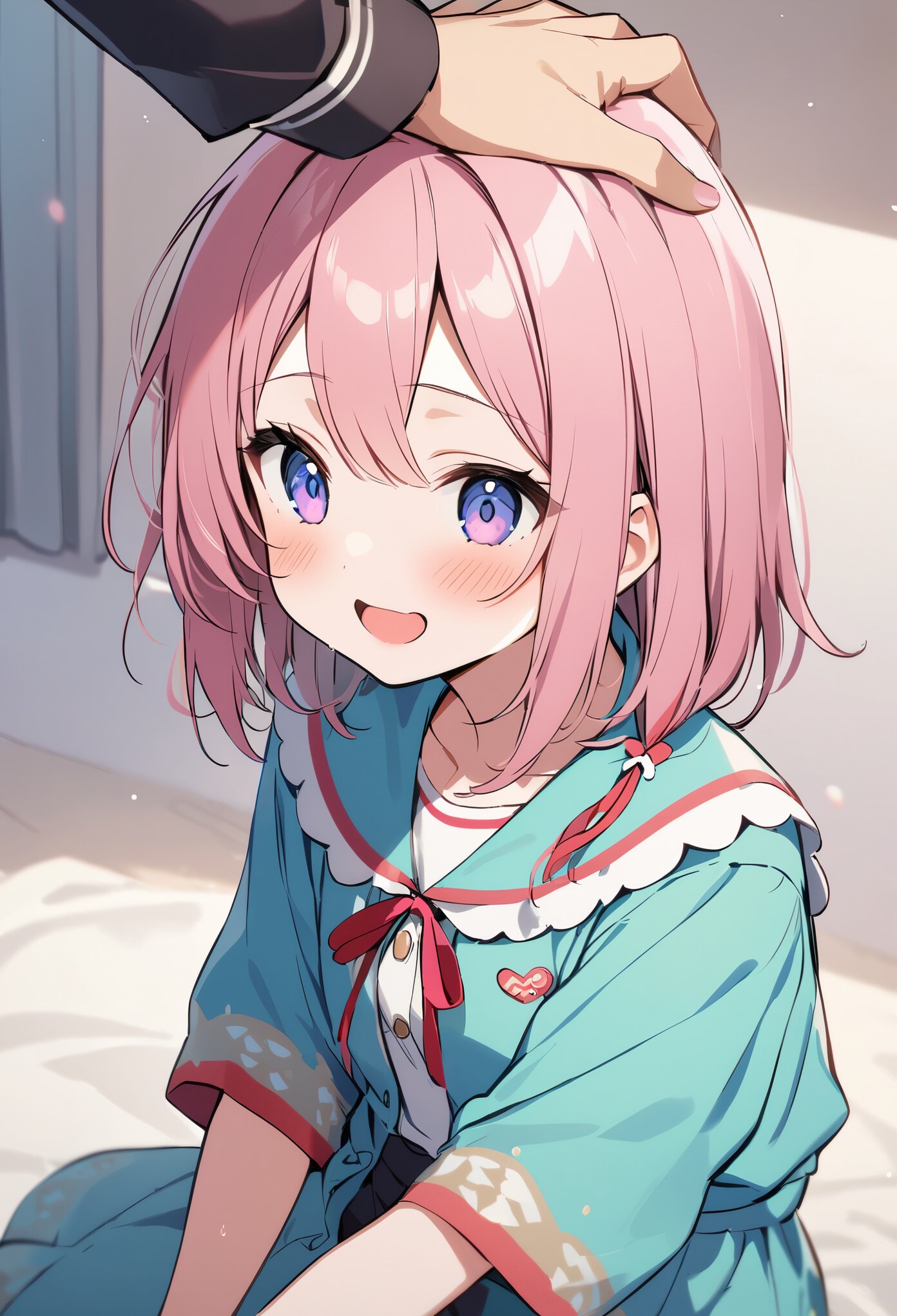かわいい子には頭を撫でましょう