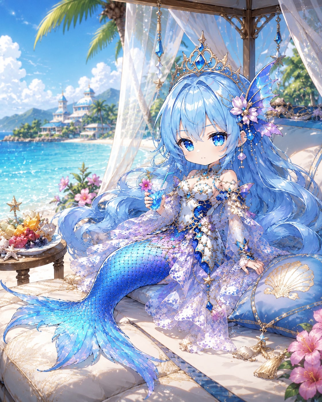 リゾートのマーメイドプリンセスナイト