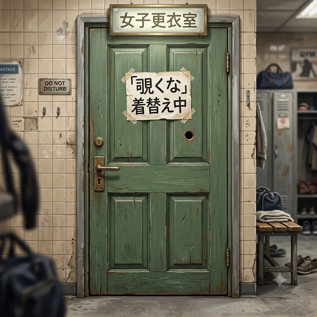 覗くな着替え中