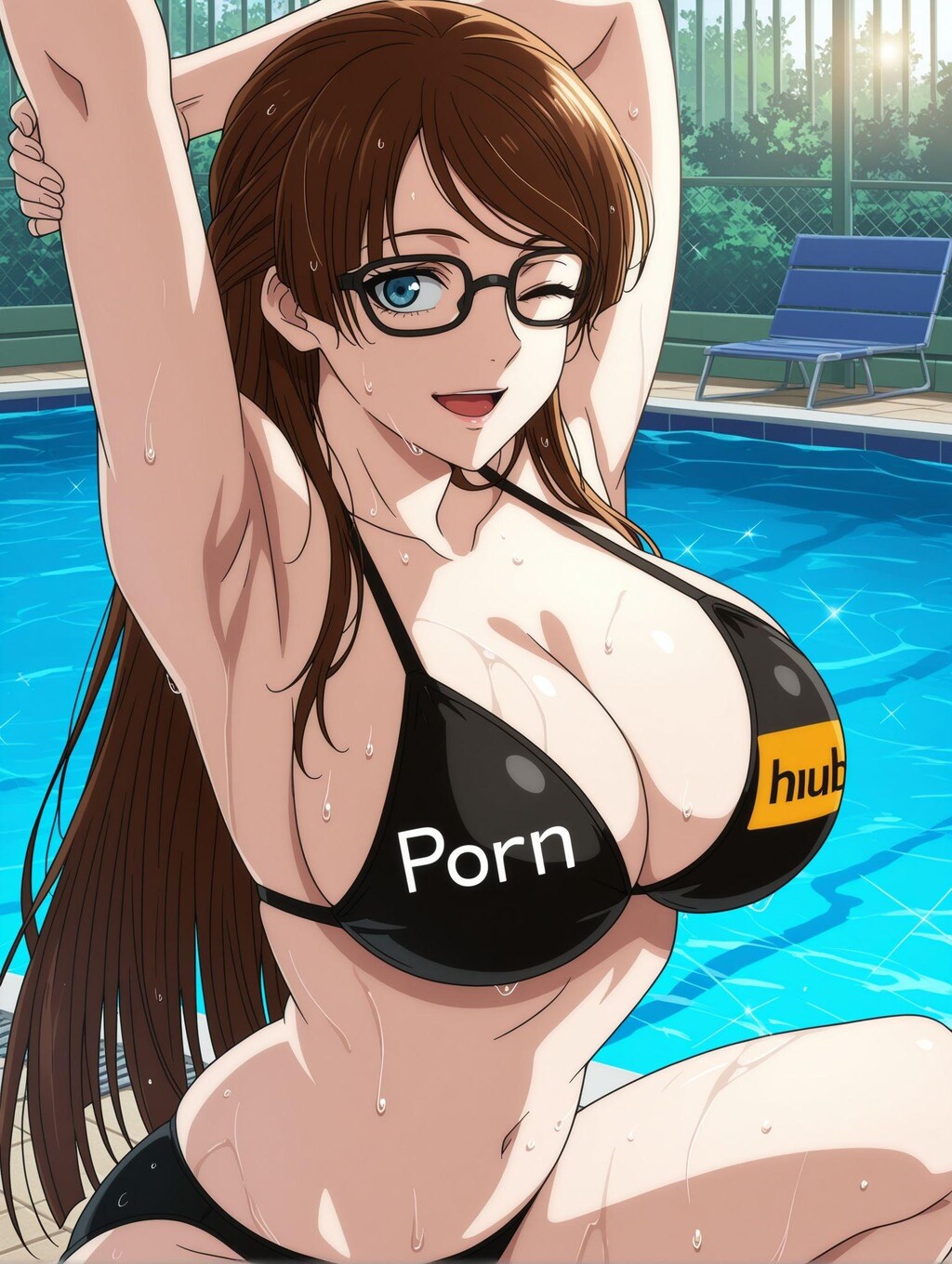 岡田ユリコ×Pornhubビキニ