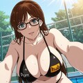 岡田ユリコ×Pornhubビキニ 5枚目