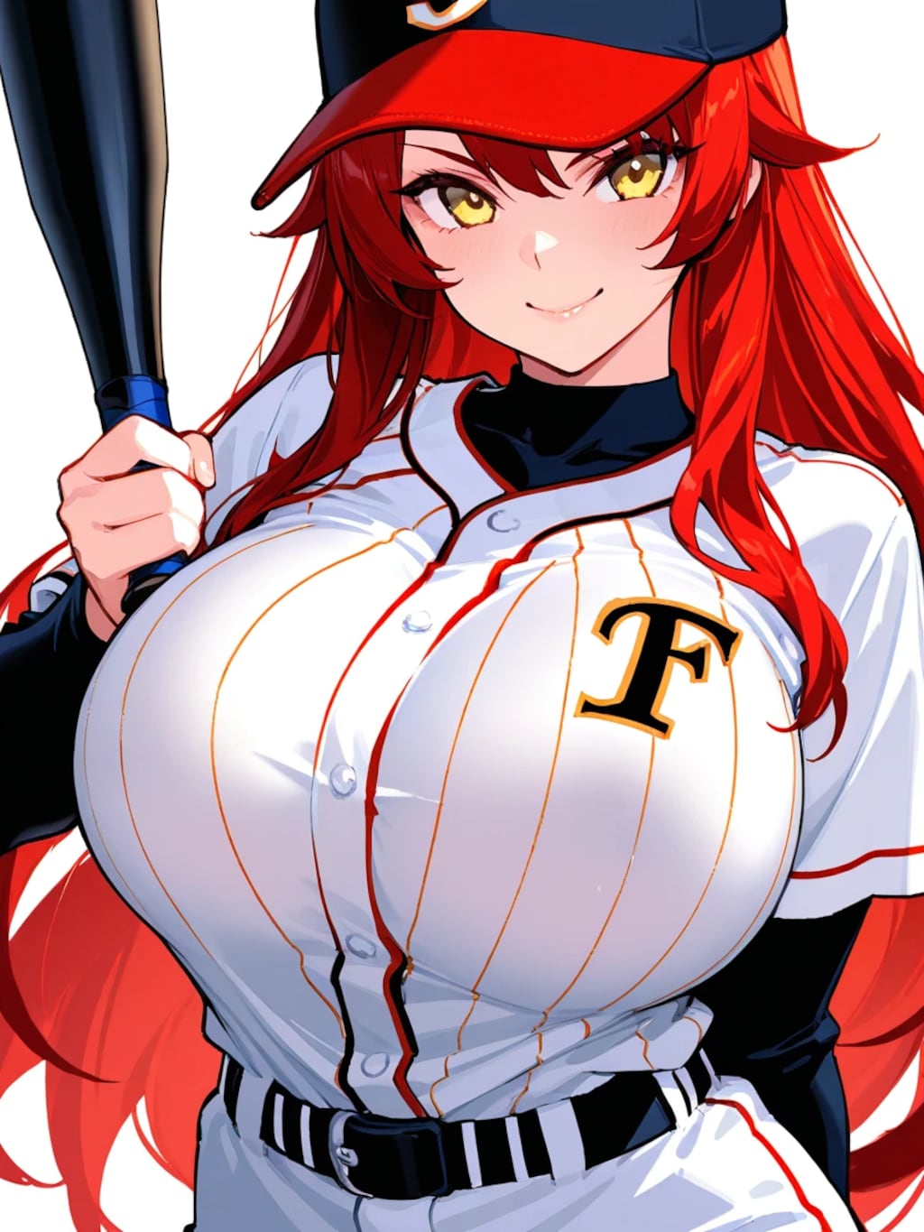 赤髪の美少女野球選手