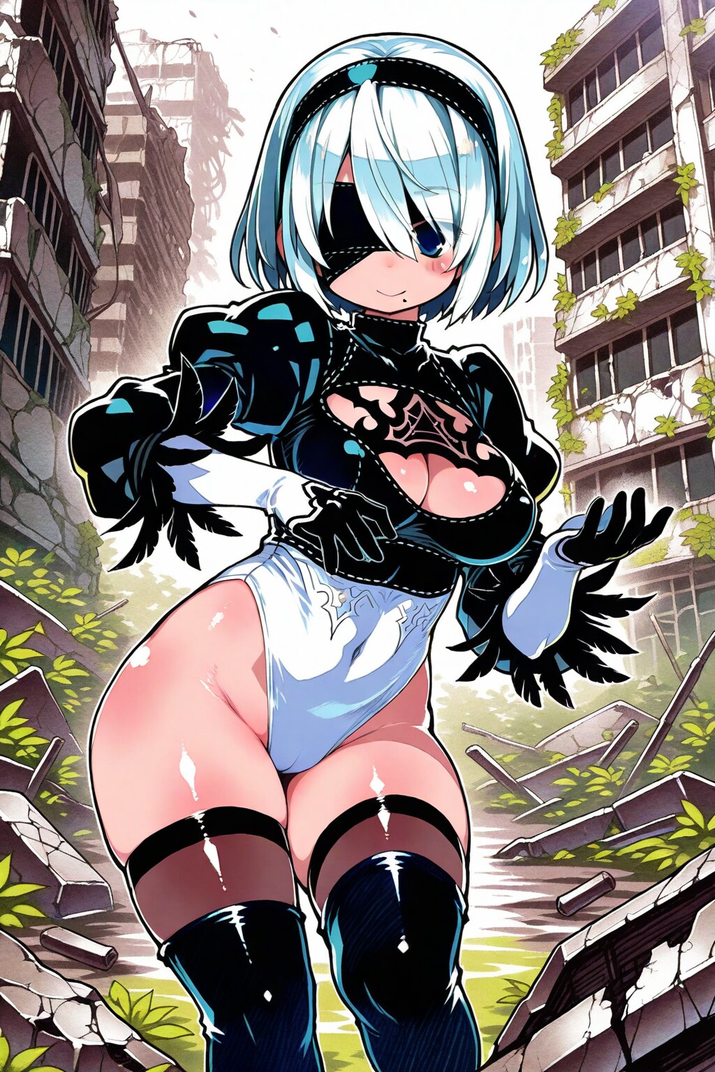 （R-15？版）むっちり2Bちゃん♪・・・R-15要素は薄っすら描写された例のスジのみです💦