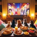 NETFLIXを観る猫 8枚目