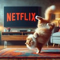 NETFLIXを観る猫 7枚目
