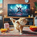 NETFLIXを観る猫 5枚目