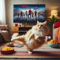 NETFLIXを観る猫 4枚目