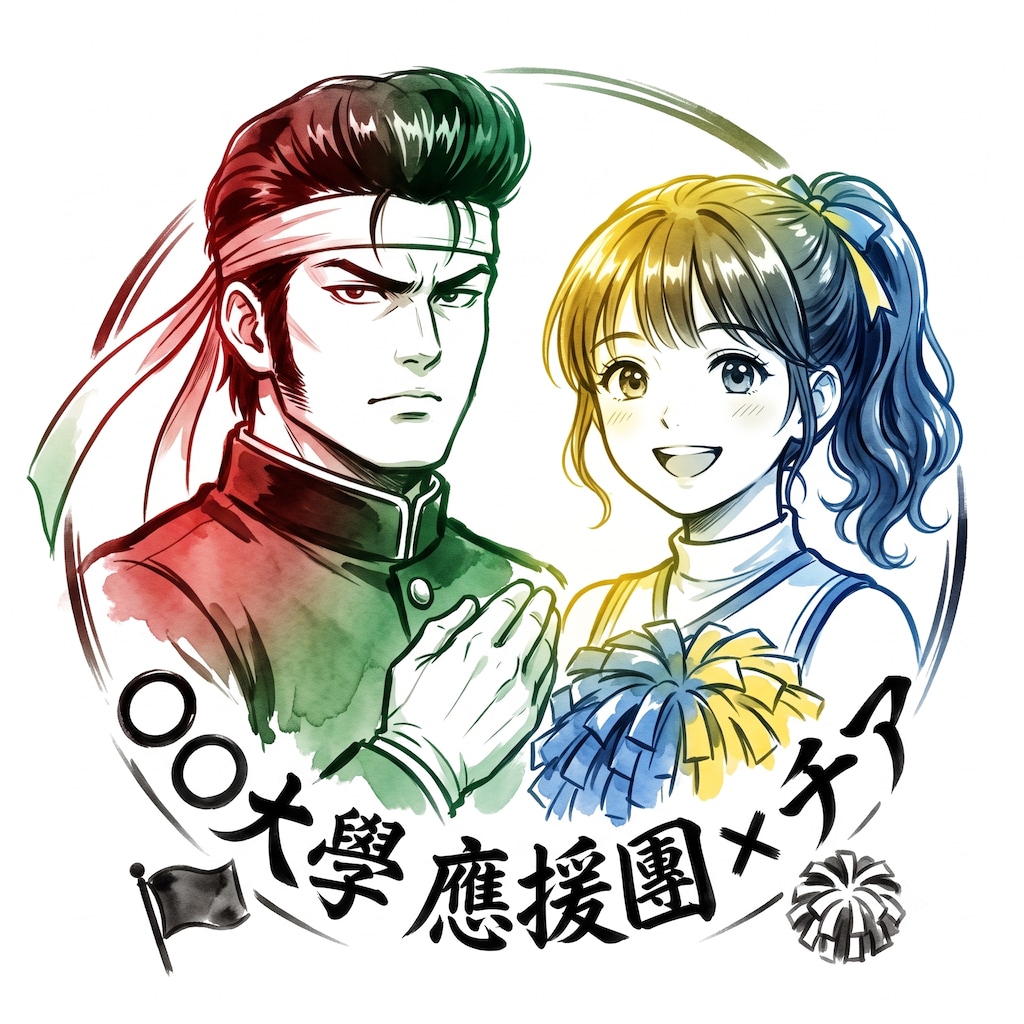応援団とチアリーダー