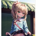 ロリモードレッドスカートたくし上げ 2枚目