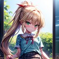 ロリモードレッドスカートたくし上げ 7枚目