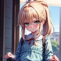 ロリモードレッドスカートたくし上げ 5枚目
