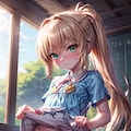 ロリモードレッドスカートたくし上げ 6枚目