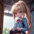 ロリモードレッドスカートたくし上げ 11枚目
