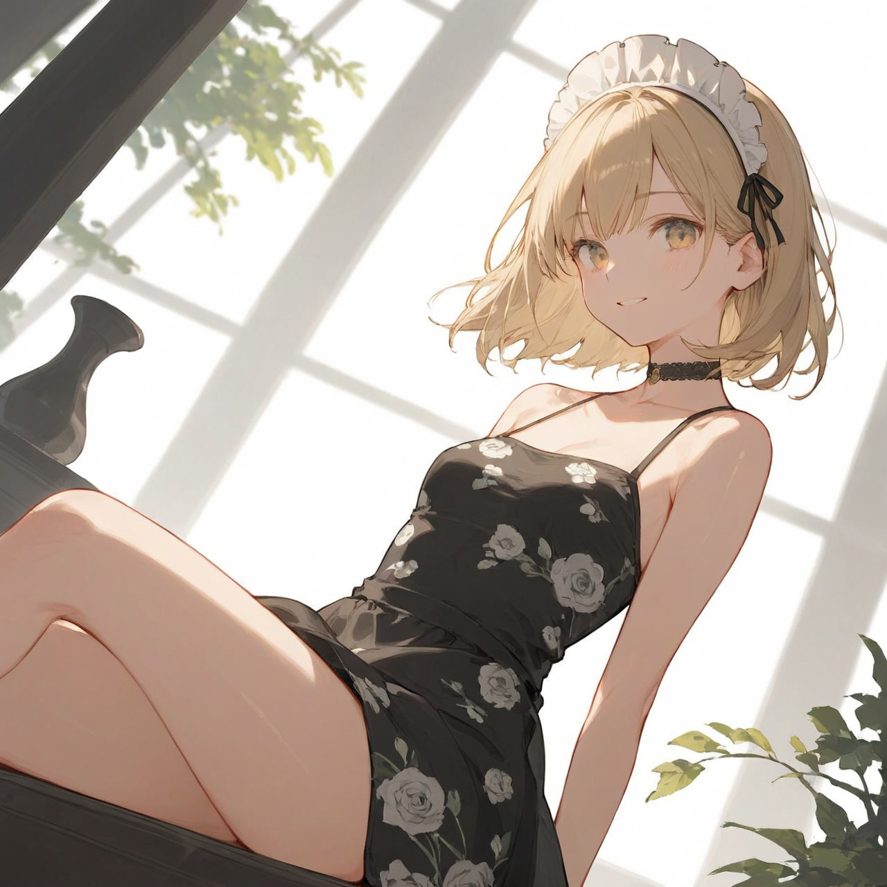 花柄ワンピースメイドさん