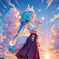 5枚）ほら貝とユニコーン娘 4枚目