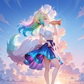 5枚）ほら貝とユニコーン娘 2枚目