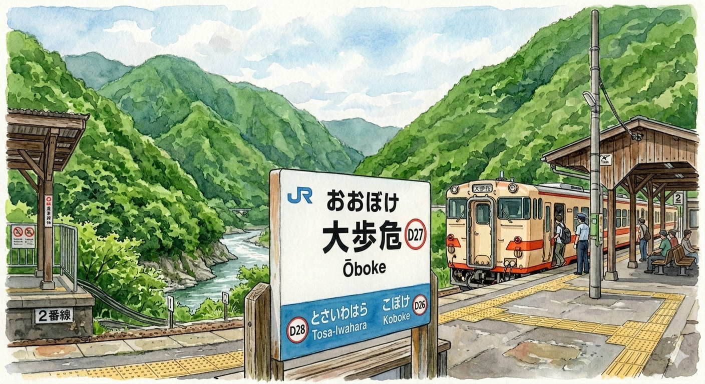 大歩危駅 | の人気AIイラスト・グラビア