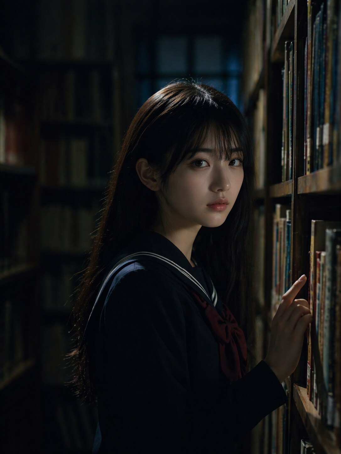 夜の図書館