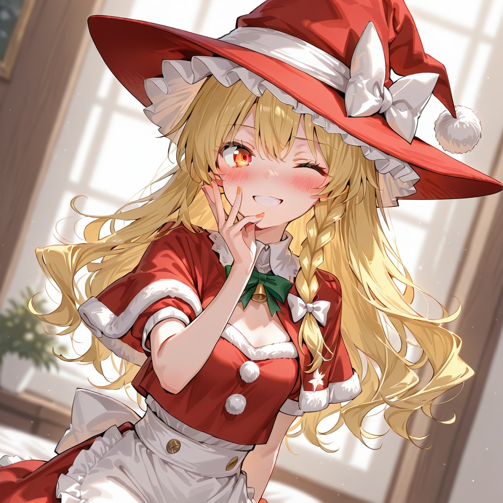 霧雨魔理沙サンタコス | の人気AIイラスト・グラビア