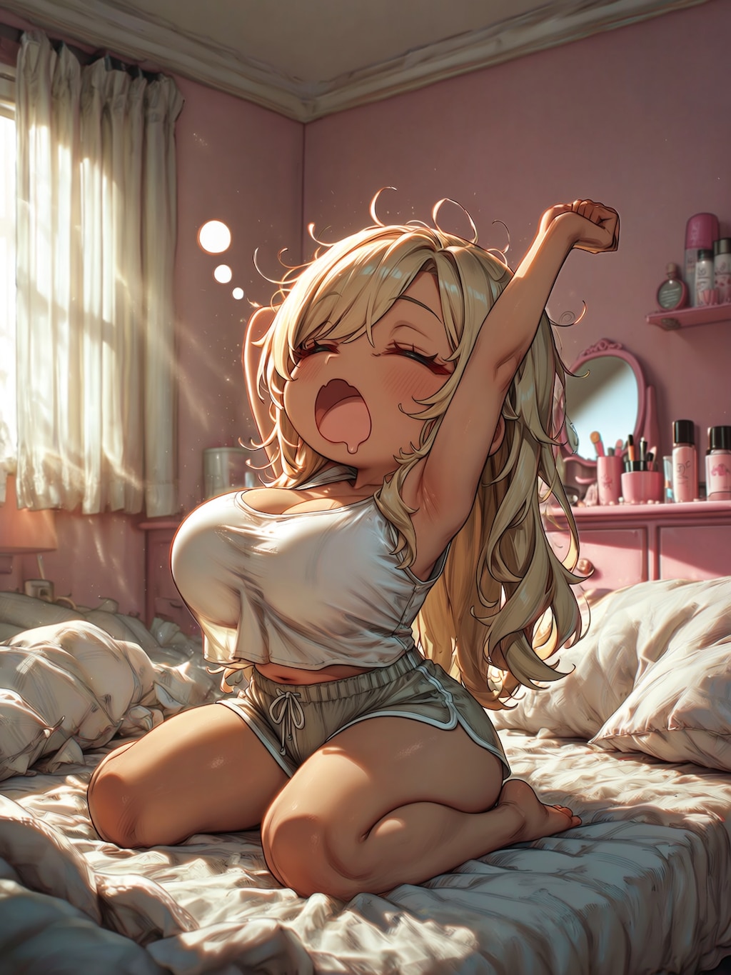 寝起きの黒ギャル２