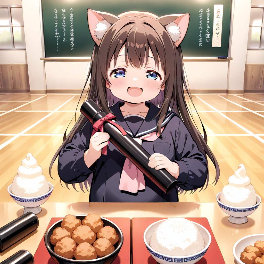 デブ達の日々を歌う小さな女の子