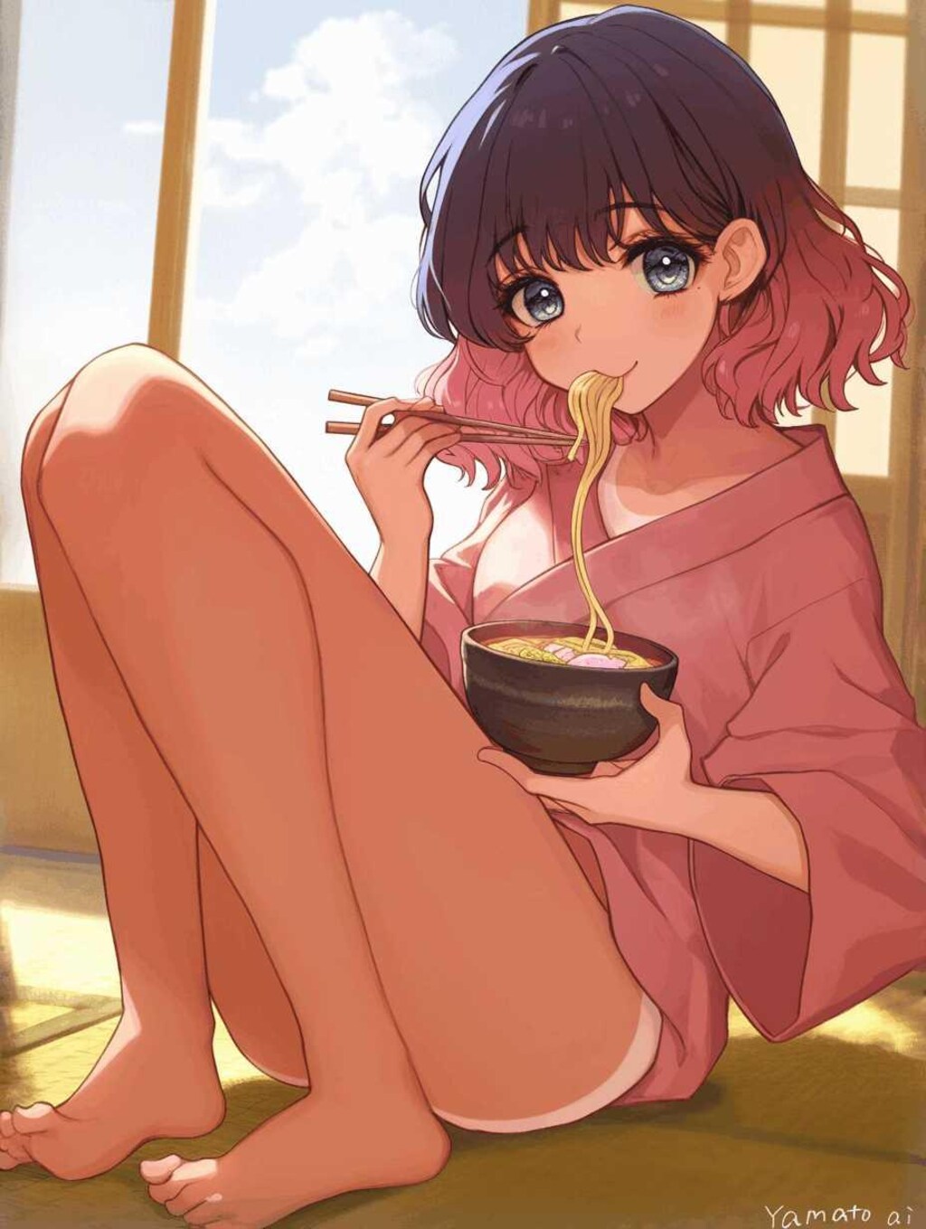 お昼はおうどん💗